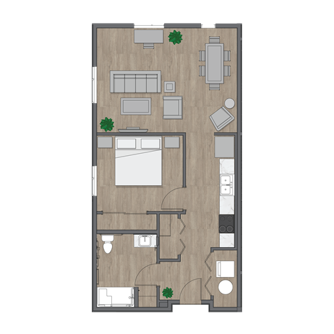 1B x 1B 2nd Ave Commons Floor Plans at SECOND AVE COMMONS | BRAND-NEW, Mesa, AZ, 85210